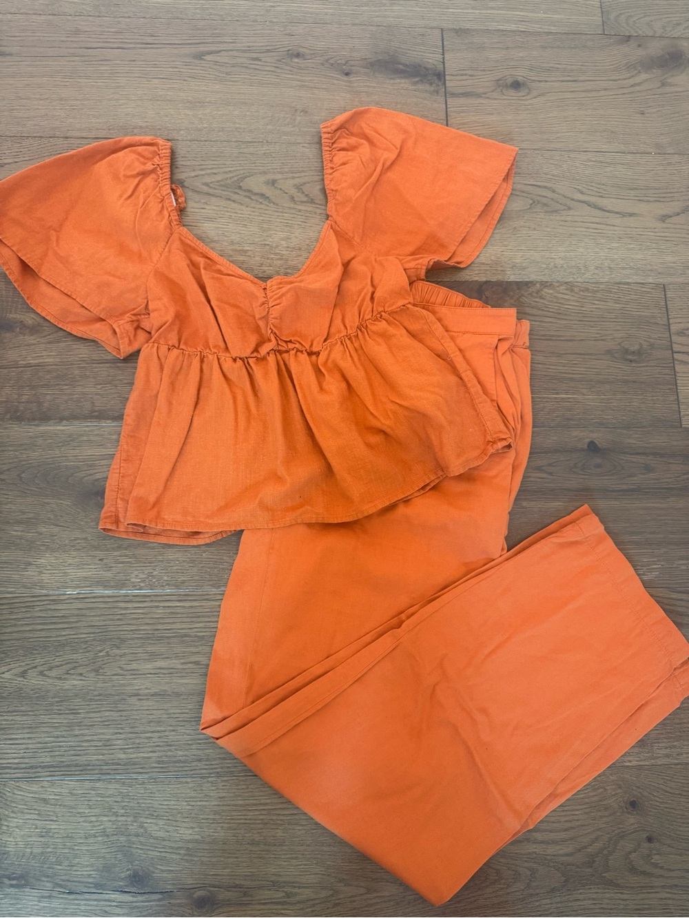Women's Brunt Orange Set - Lightweight Two-Piece